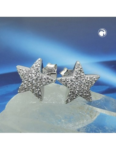 Örhängen Studs Cz Star White Silver 925