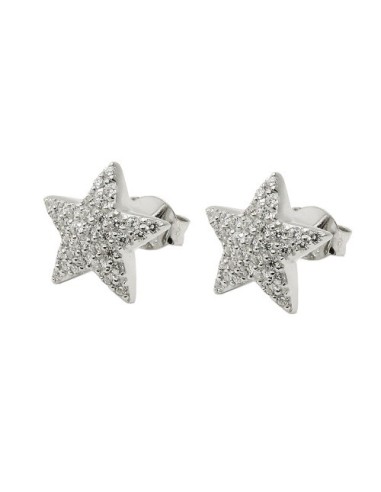Örhängen Studs Cz Star White Silver 925