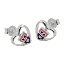 Örhängen Studs Little Owl Silver 925