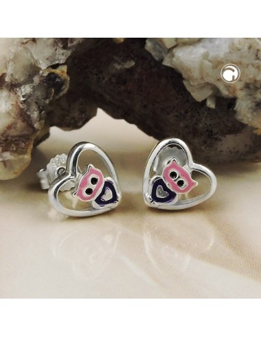 Örhängen Studs Little Owl Silver 925