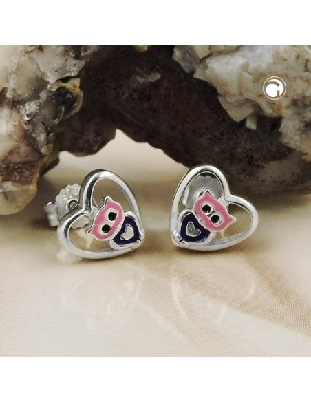 Örhängen Studs Little Owl Silver 925