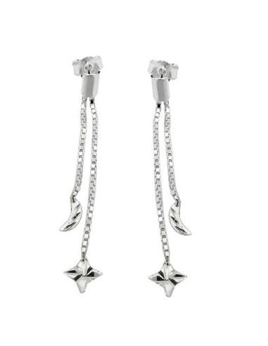 Örhängen Studs Moon/Star Silver 925