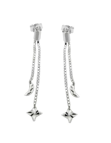Örhängen Studs Moon/Star Silver 925