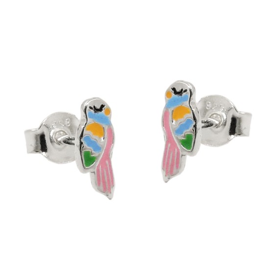 Örhängen Studs Parrot Colour Silver 925