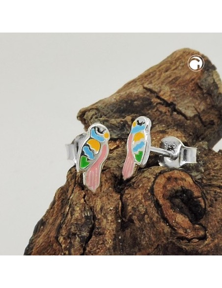 Örhängen Studs Parrot Colour Silver 925