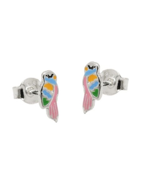 Örhängen Studs Parrot Colour Silver 925