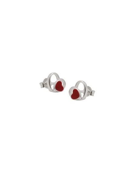 Örhängen Studs Red Heart Silver 925