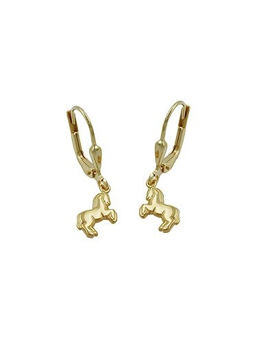 earrings horse 9kt gold
