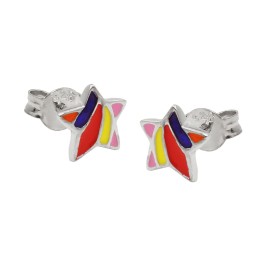 Örhängen Studs Star Multi Silver 925