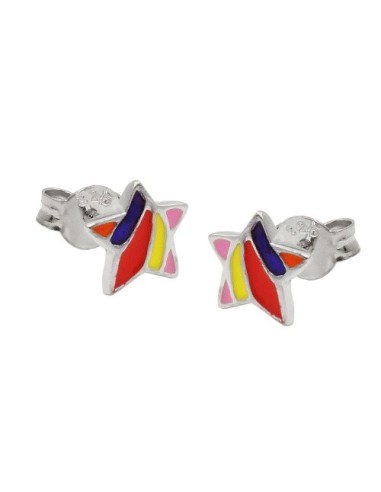 Örhängen Studs Star Multi Silver 925
