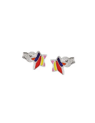 Örhängen Studs Star Multi Silver 925