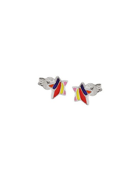 Örhängen Studs Star Multi Silver 925