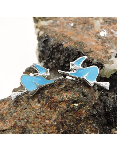 Örhängen Studs Witch Blue Silver 925
