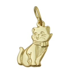 pendant cat 8k gold