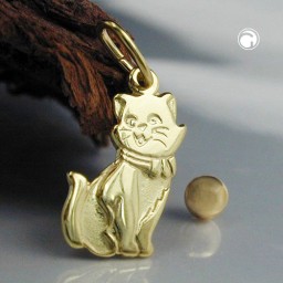 pendant cat 8k gold