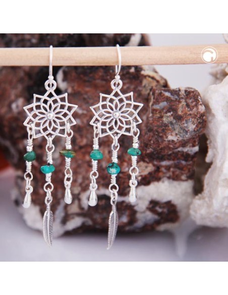 Örhängen Turquoise-Stones Silver 925