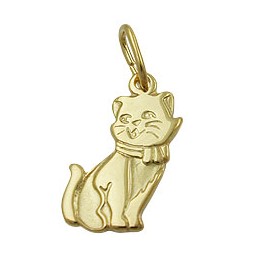 pendant cat 8k gold