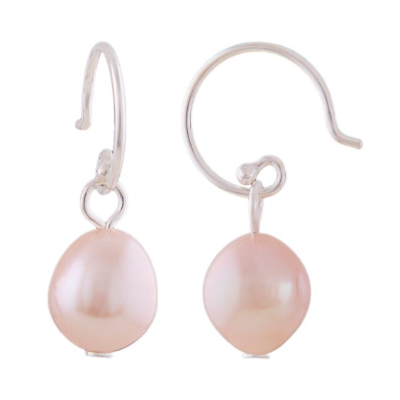 Örhängen With Pearl Pink Silver 925