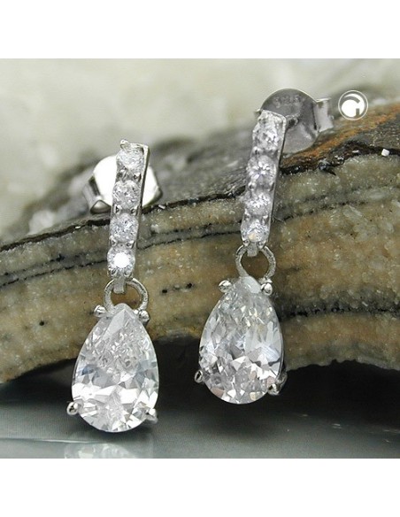 Örhängen Zirconia White Silver 925