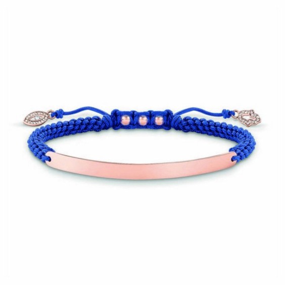 Damarmband Thomas Sabo LBA0068-898-1 Blå Roséguld Silver