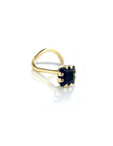 nose screw piercing zirconia-sapphire 18kt gold