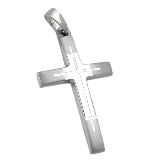 pendant crucifix 14k white gold