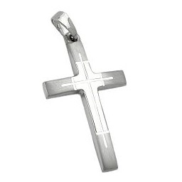 pendant crucifix 14k white gold