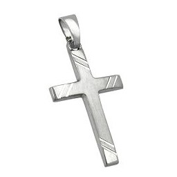 pendant crucifix 14k white gold