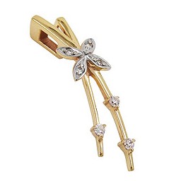 pendant 7x zirconia butterfly 9k gold