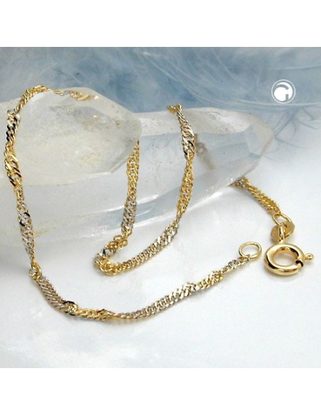 bracelet singapore 19cm chain 14k gold