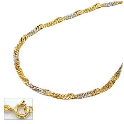 bracelet singapore 19cm chain 14k gold