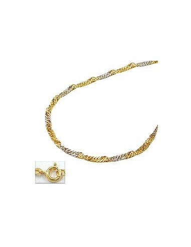 bracelet singapore 19cm chain 14k gold