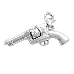 pendant revolver rhodium plated 925