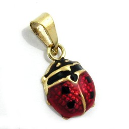 pendant ladybird 9k gold