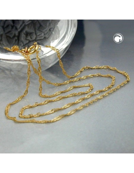 necklace 1.4mm singapore chain 9k gold 45cm