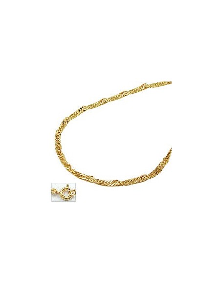 necklace 1.4mm singapore chain 9k gold 45cm