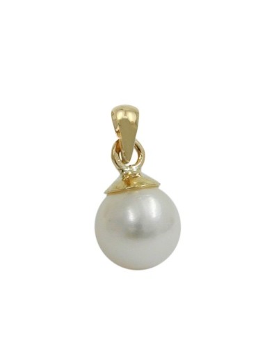 pendant approx. 6mm freshwater pearl round 9k gold