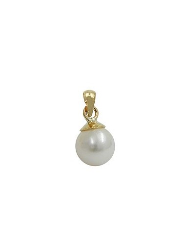 pendant approx. 6mm freshwater pearl round 9k gold