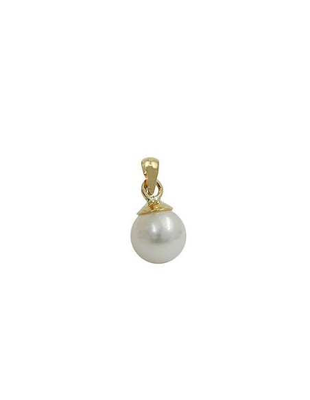 pendant approx. 6mm freshwater pearl round 9k gold