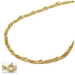 necklace 1.4mm thin singapore chain 9k gold 38cm