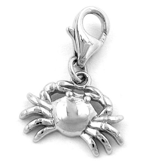 pendant shrimp rhodium plated 925