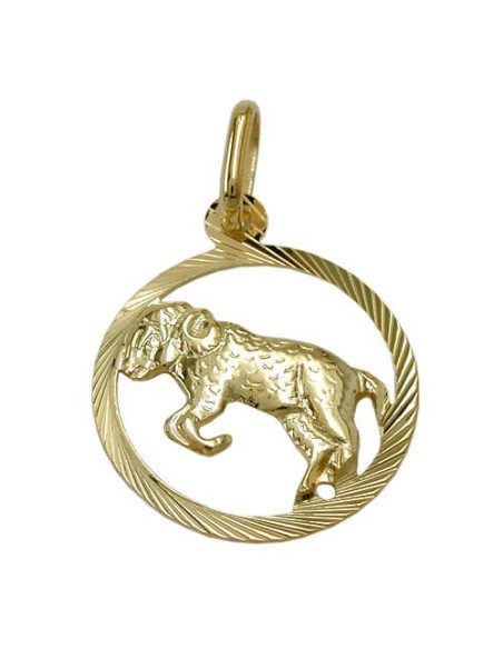 pendant 15mm zodiac sign aries 9k gold