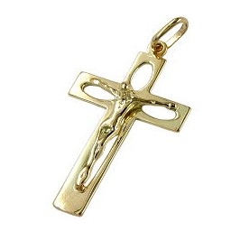 pendant crucifix 14k gold