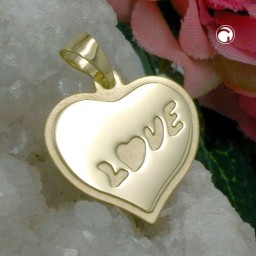 pendant 'love' 8k gold