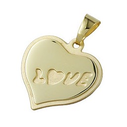 pendant 'love' 8k gold