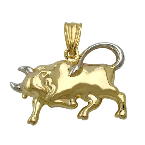 pendant zodiac sign taurus 9k gold