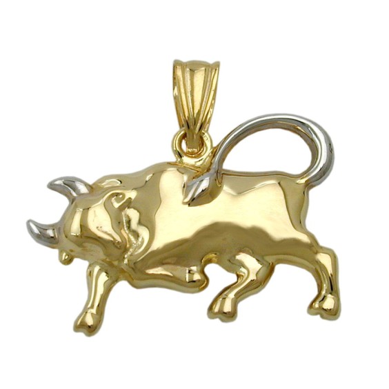 pendant zodiac sign taurus 9k gold