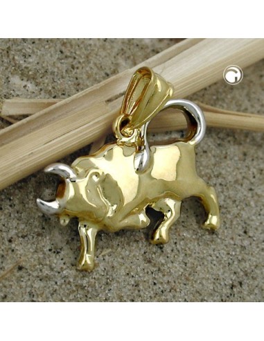 pendant zodiac sign taurus 9k gold