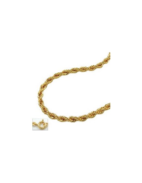 bracelet 2mm french rope chain 9k gold 19cm