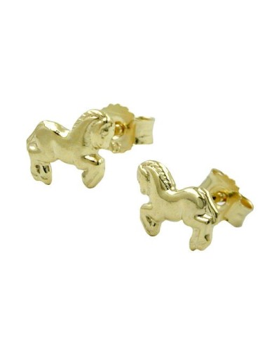 stud earrings horses 9k gold